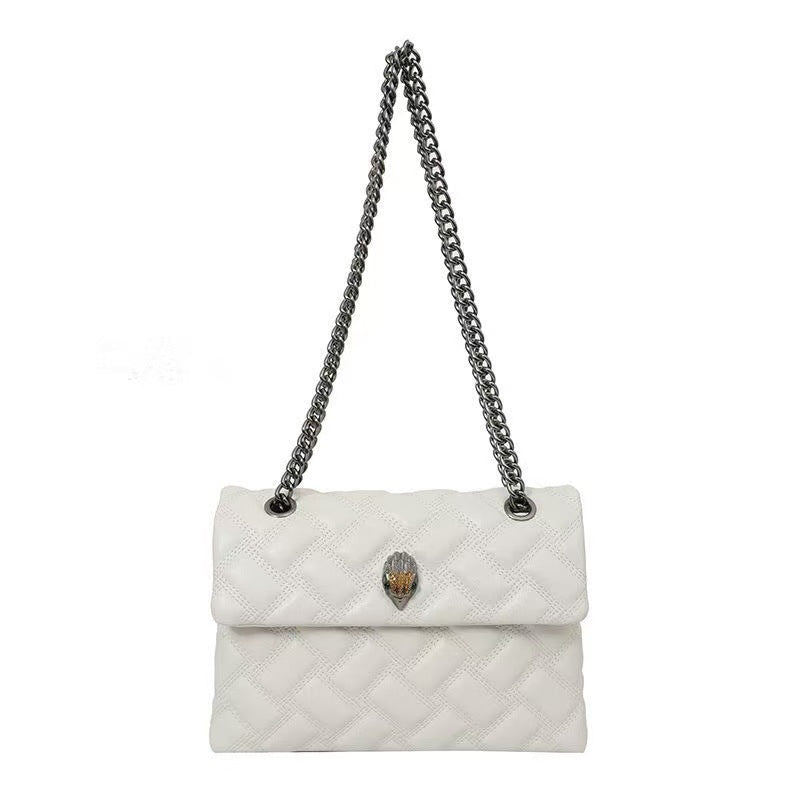 Chain Diamond Embroidery Thread Versatile Eagle Head Light Women's Shoulder Bag