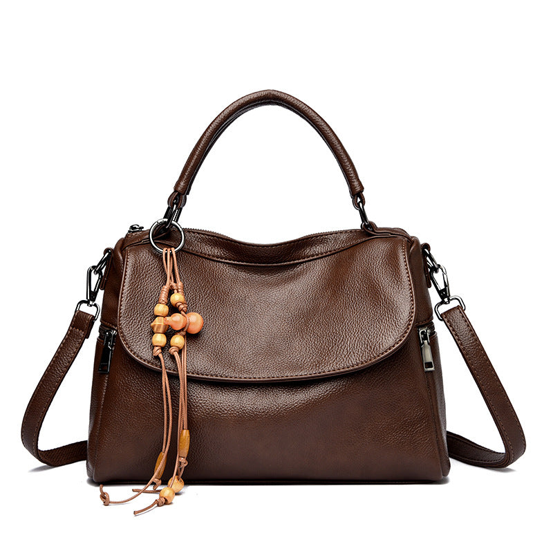 Women's Soft Retro Fashion Boston Large Capacity Women's Handbag