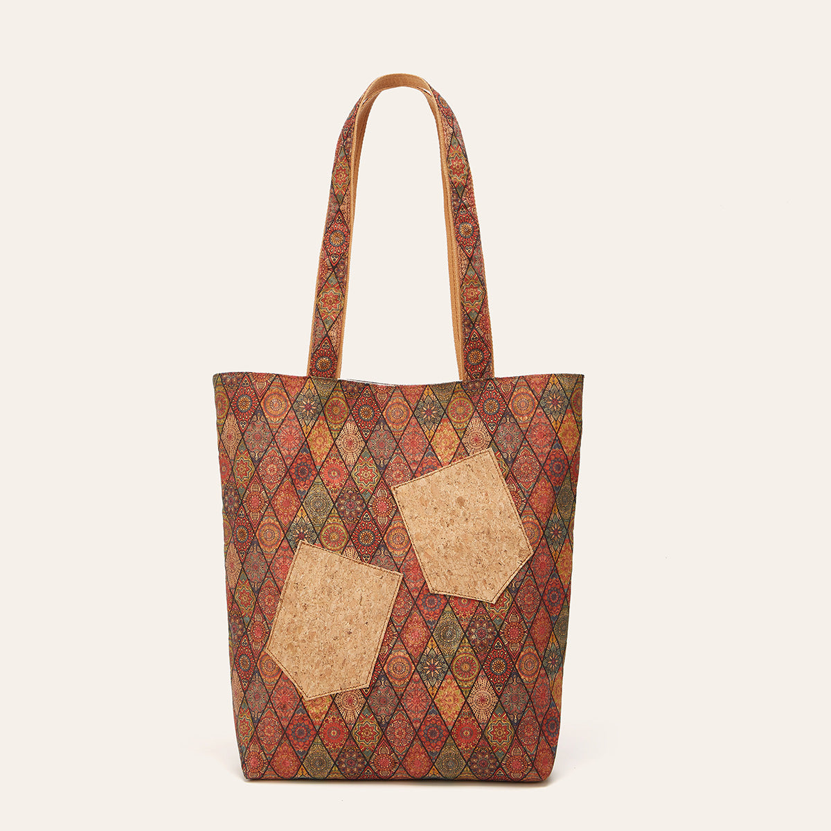 Fashion Retro Printed Cork Bohemian Commuter Women's Shoulder Bag
