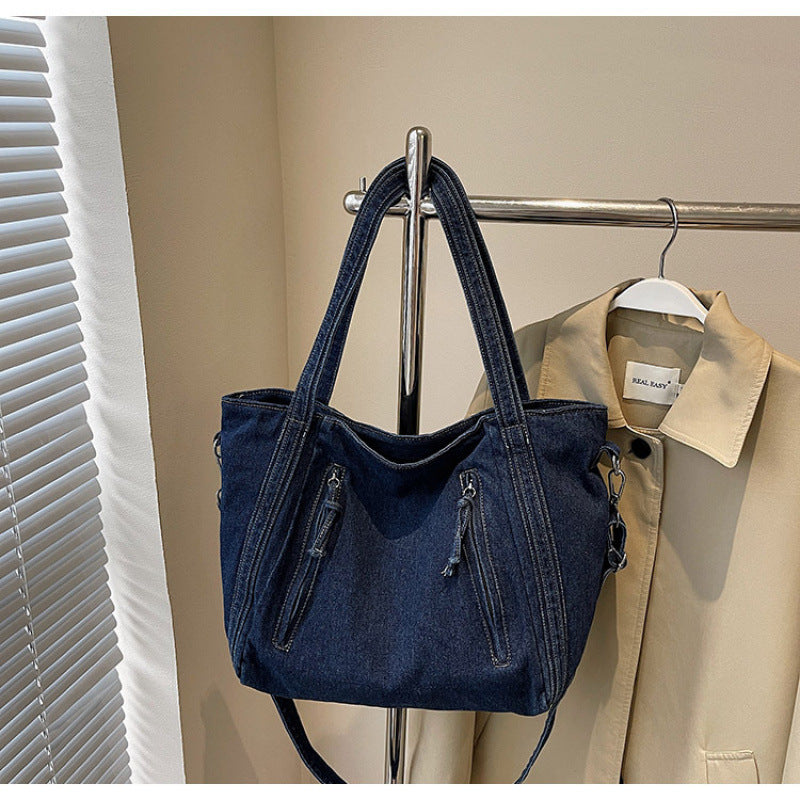 Women's Korean Style Large Capacity High Sense Idle Denim Retro Women's Shoulder Bag