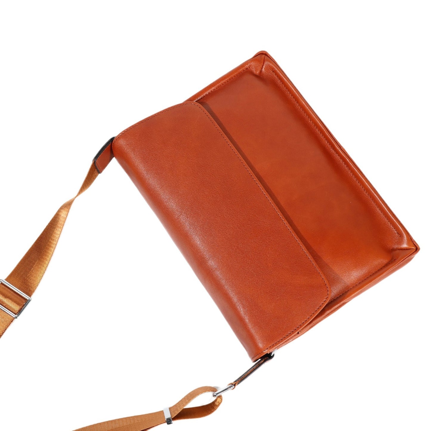 Men's Simple Commute Leather Large Capacity Portable Men's Messenger Bag