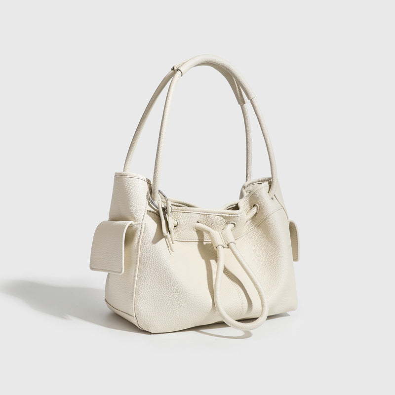 Women's High-grade Pleated Portable Large Capacity Totes Beam Tote Bag