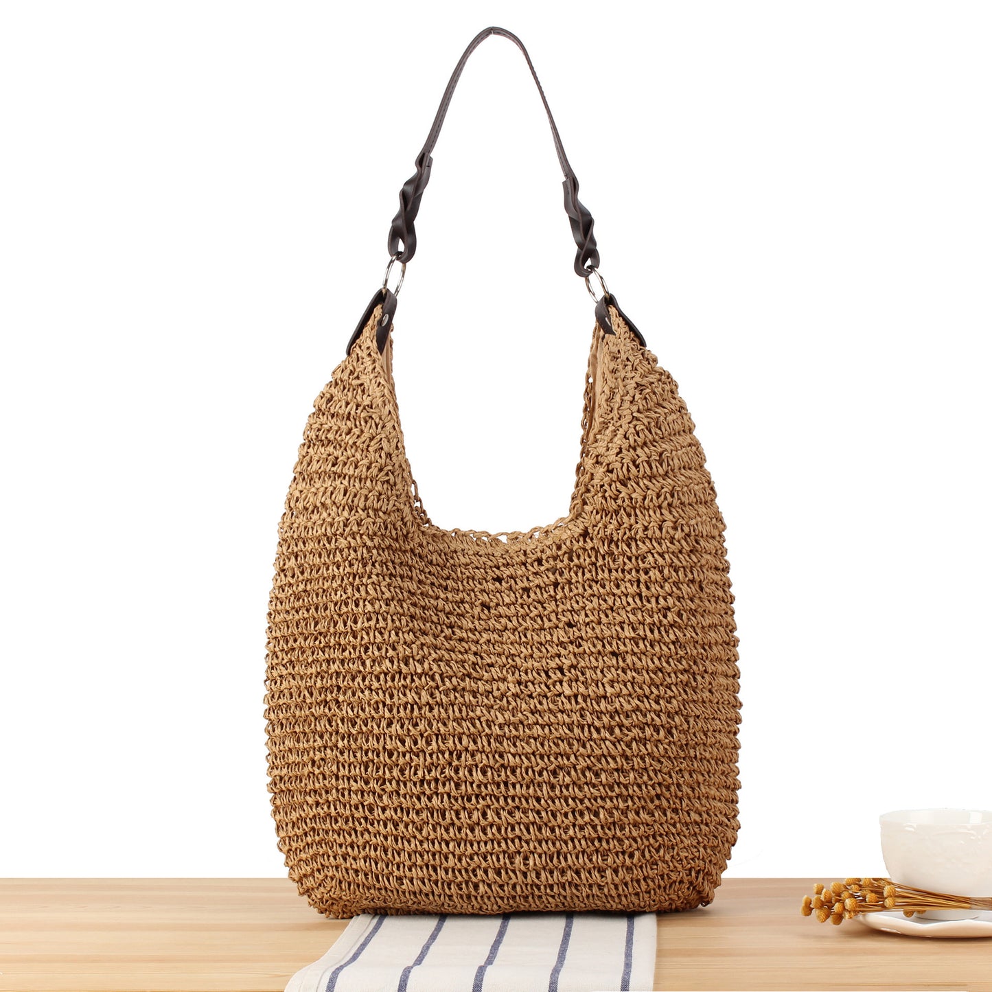 Women's Woven Straw Large Capacity Everyday Joker Bags