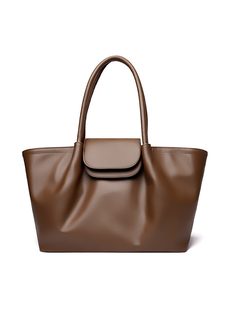 Women's Simple Fashion Commuter Soft Leather Underarm Light Luxury Minority Women's Shoulder Bag