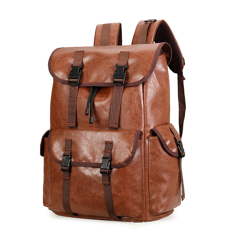 Leather Large Capacity Business Excursion Computer Leisure Backpack