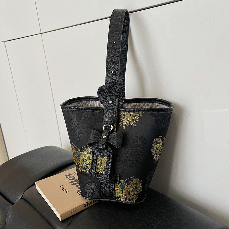 Material Bowknot Portable Cloth National Style Gift Bucket Bag