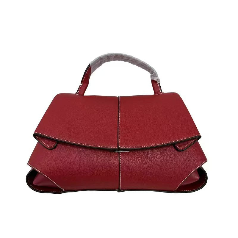 Women's French Retro Genuine Leather Design Style Women's Handbag