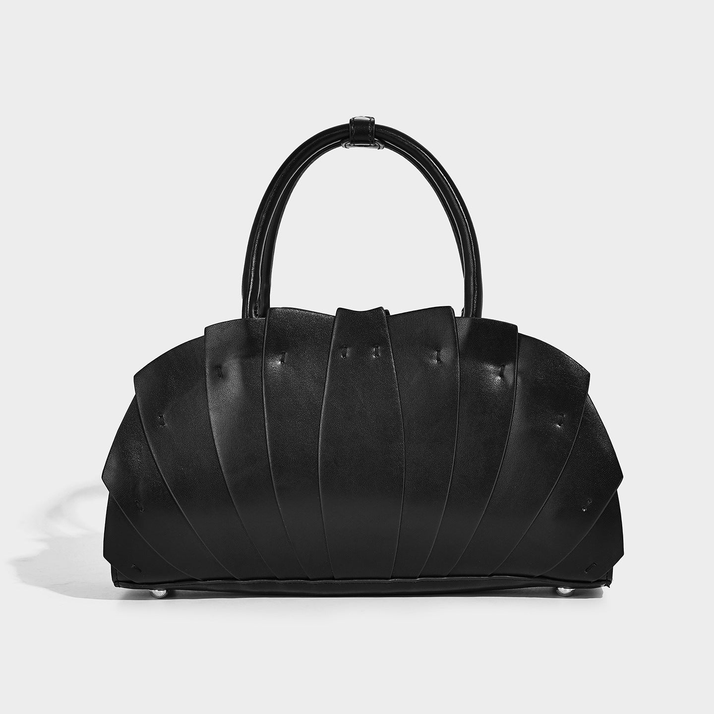Portable Fan-shaped Lotus Leaf Advanced Handmade Minority Fashion Stitching Handbags