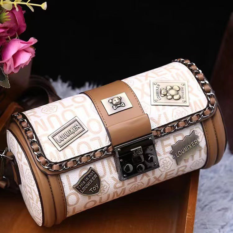 Women's Source Fashion Cylinder Badge Chain Women's Handbag