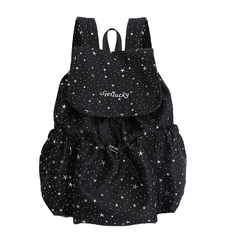Large Capacity Simple Starry Fashion Letter Backpacks
