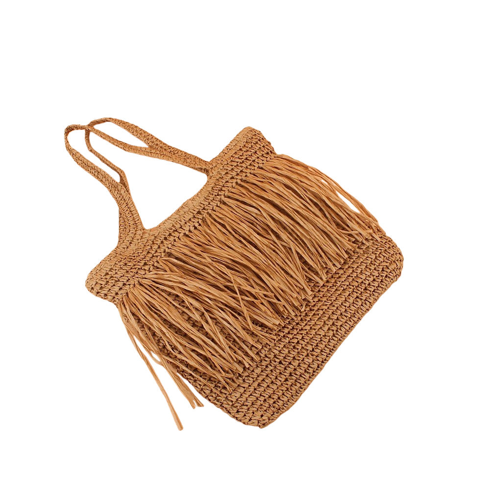 Women's Tassel Hand-woven Seaside Holiday Fashion Large Capacity Women's Shoulder Bag