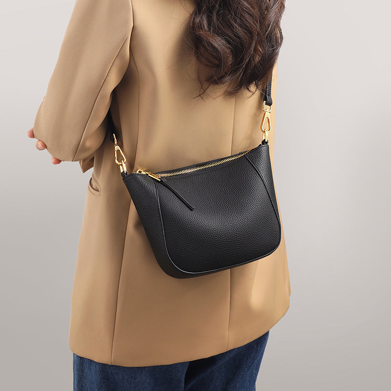 Women's Leather Packet First Layer Cowhide Dumpling Phone Bags