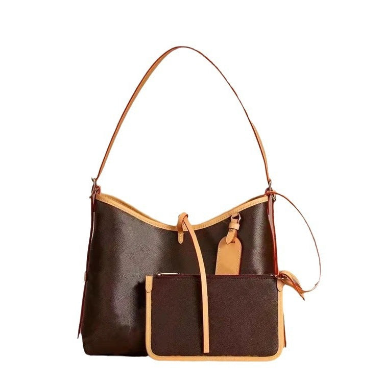 Women's Presbyopic Shopping One Genuine Leather Strap Underarm Bag