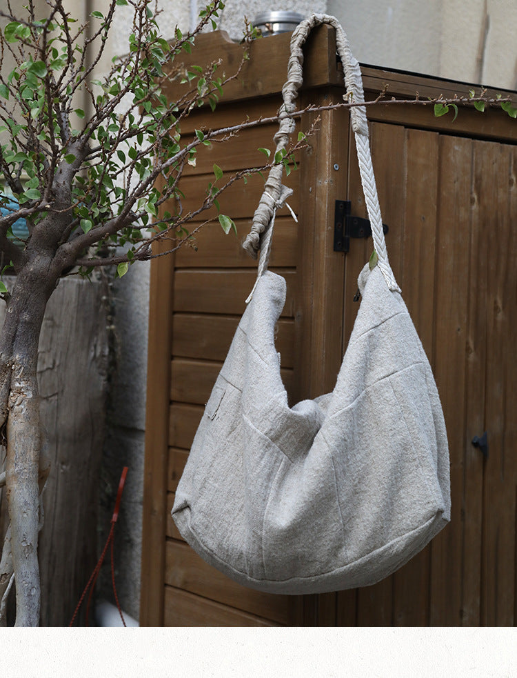 Women's Large Capacity Totes Commuter Canvas Retro Easy Matching Minority Women's Messenger Bag