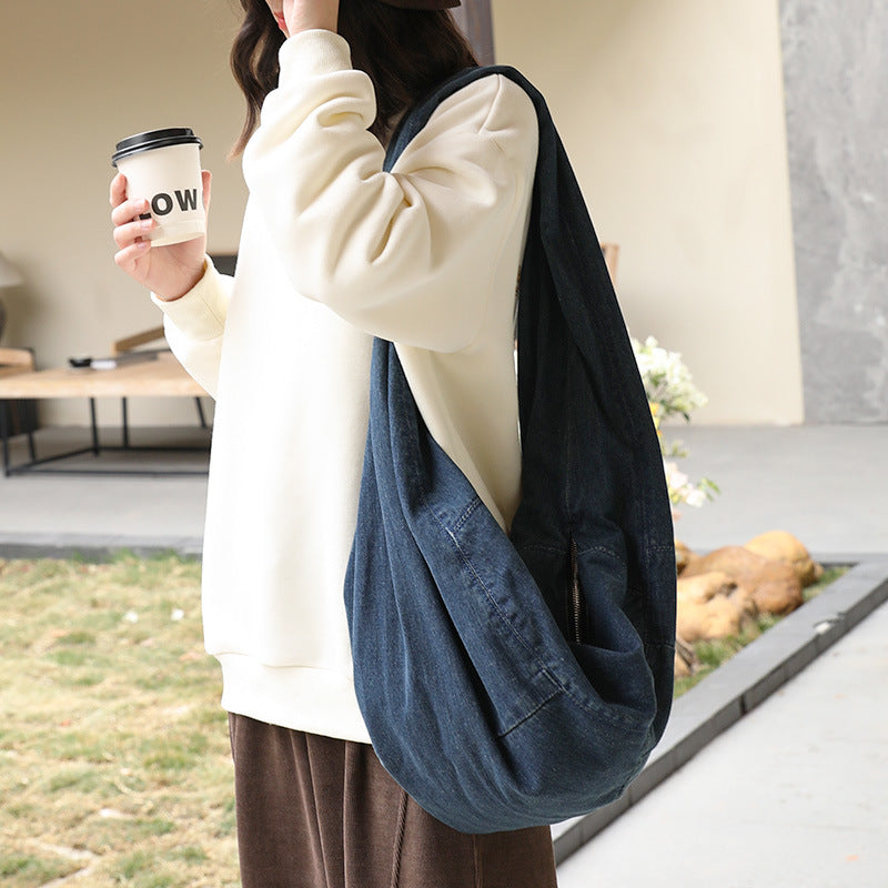 Women's Leisure Artistic Canvas Fashion Denim Dumpling Women's Messenger Bag