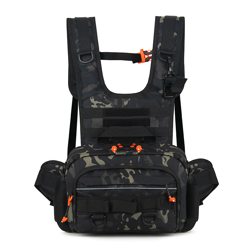 Lure Camouflaged Male Motorcycle Riding Vest Sports Backpack