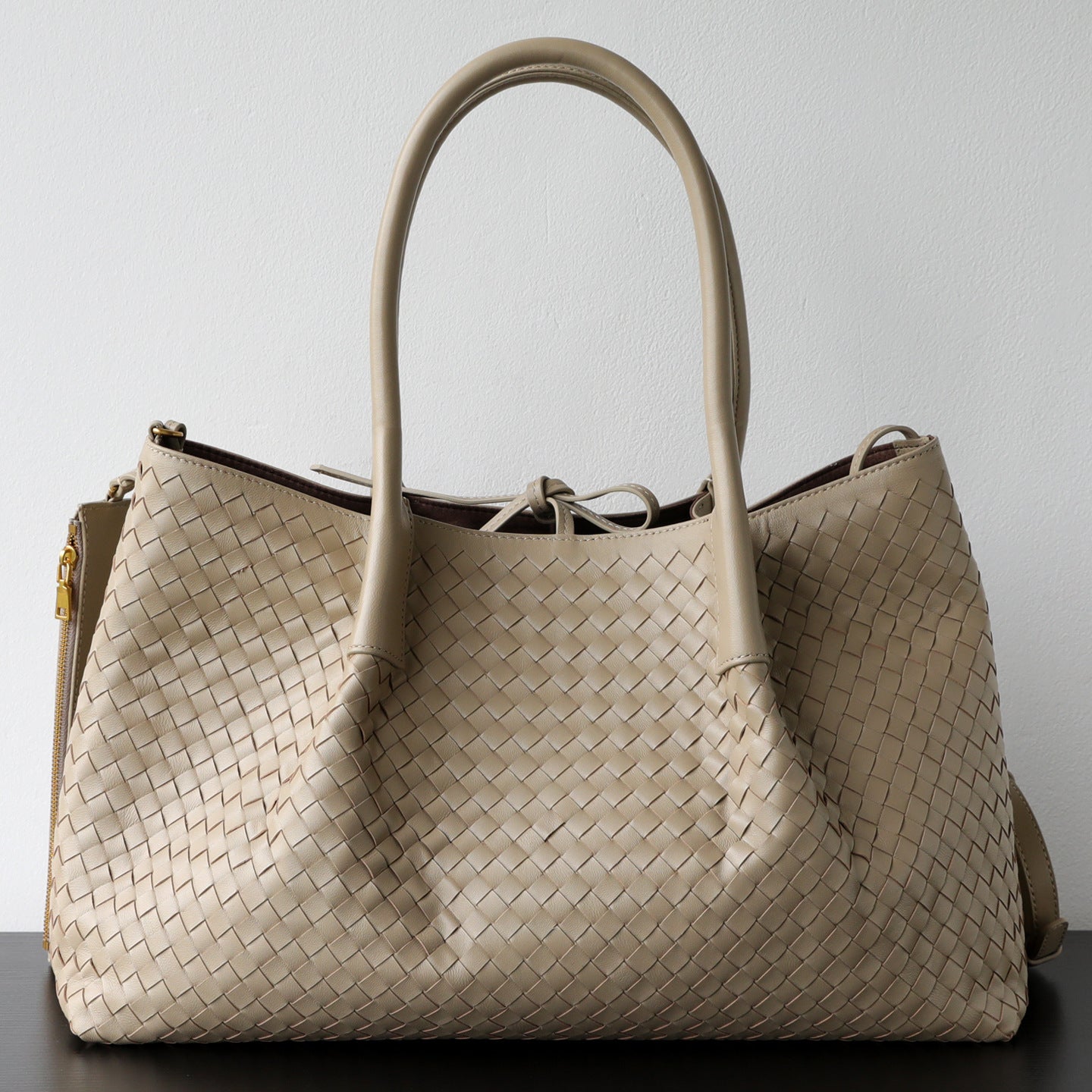 Women's Interest Light Luxury Sheepskin Hand-woven Large Capacity Women's Handbag