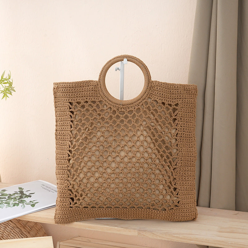 Women's Straw Woven Fishing Net Beach Korean Women's Handbag