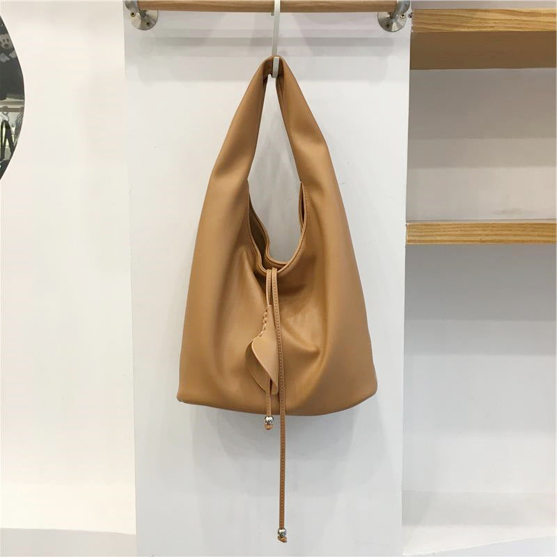 Korean Style Niche Soft Leather Fashion Leisure Large Shoulder Bags
