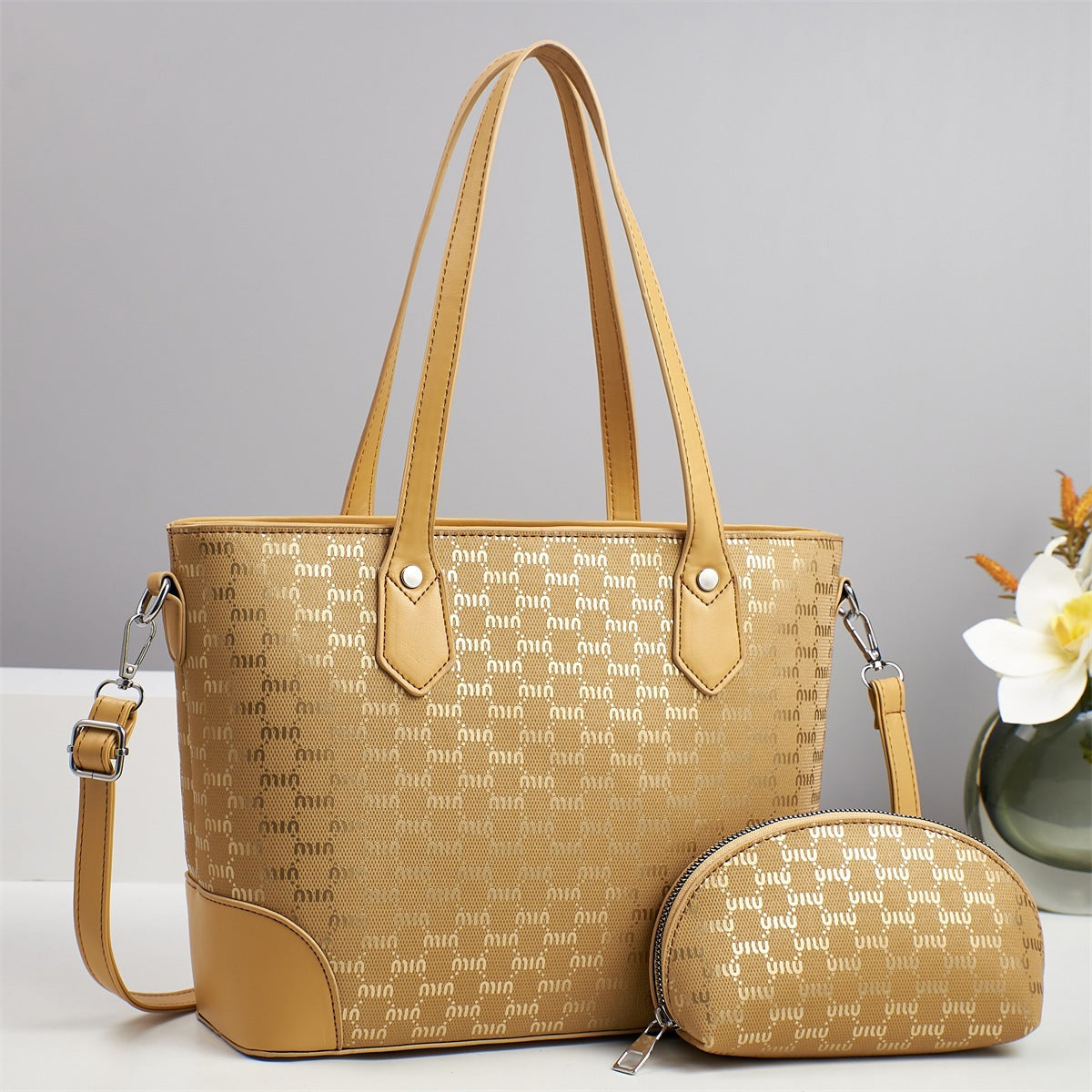 Women's Printed Vegetable Basket Mother Texture Bucket Bag