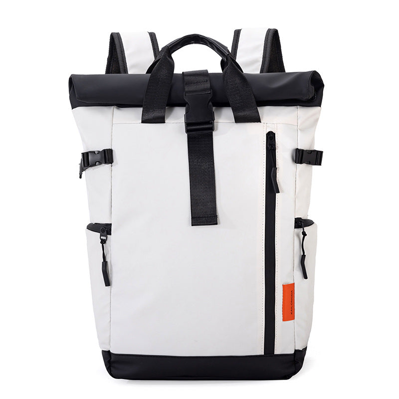 Men's Trendy Roll Top Large Capacity Leisure Backpack