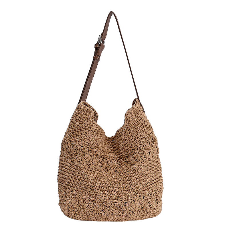 Women's Vacation Style Out Woven Summer Simple Elegant Tote Bag