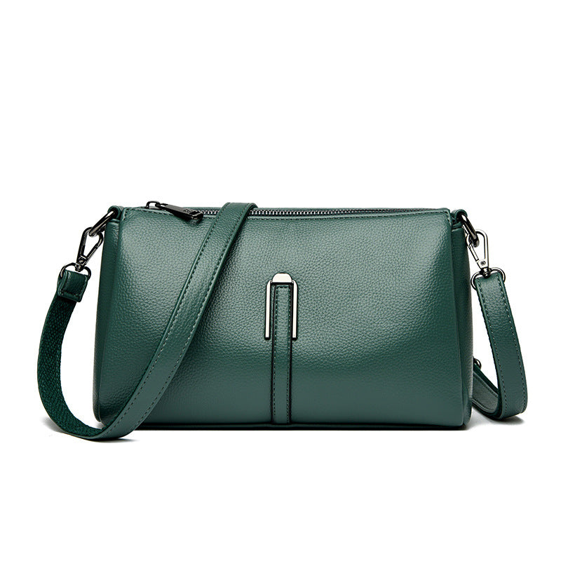 Women's Soft Leather High-grade Large Capacity Commute Small Square Bags