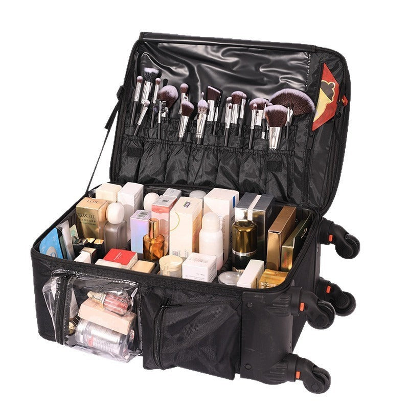 Women's Professional Makeup Artist Large Capacity Nail Tattoo Teacher Storage Cosmetic Case