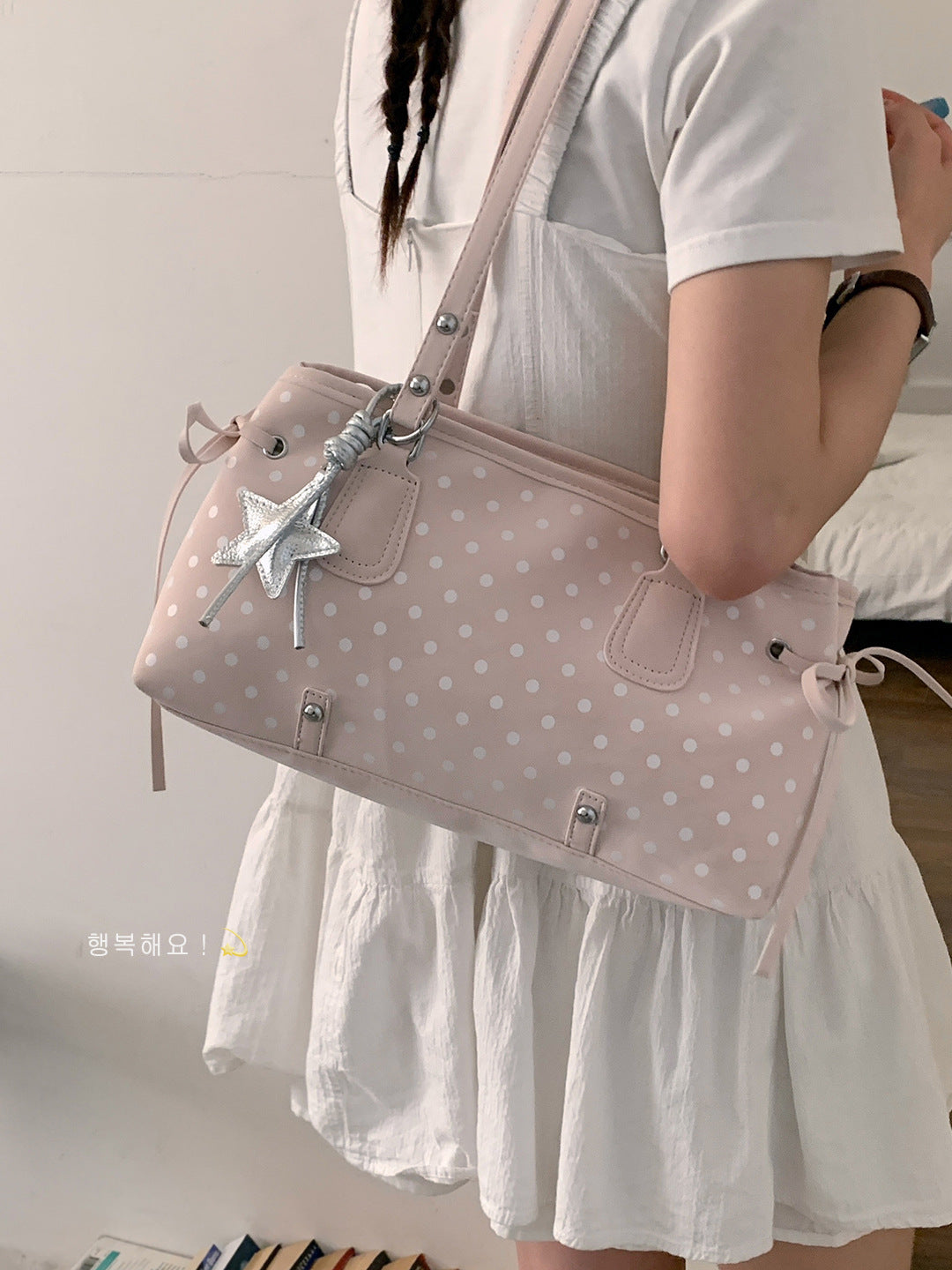 Women's Summer Fashion High-grade Polka Dot Printed Underarm Bag