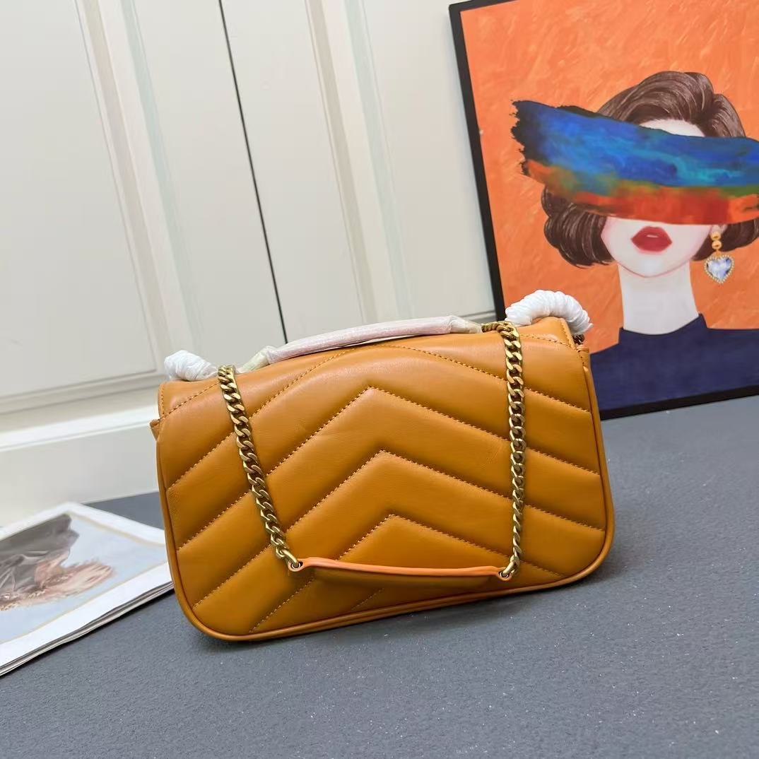 Comfortable New Women's Flip Sheepskin Chain Small Square Bags