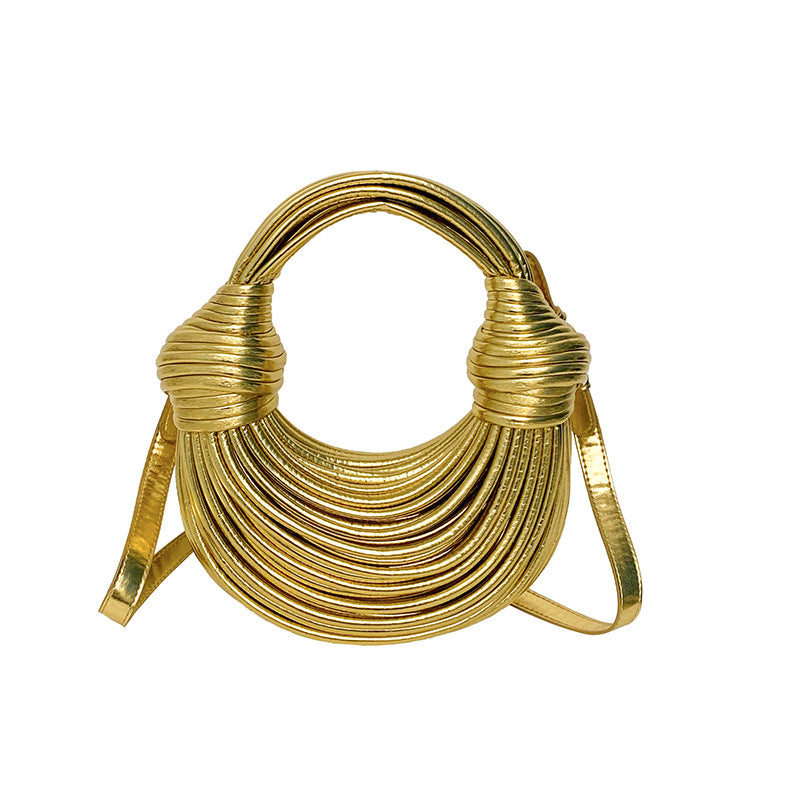 Women's Underarm Hand-woven Niche Knotted Noodle Portable Women's Shoulder Bag