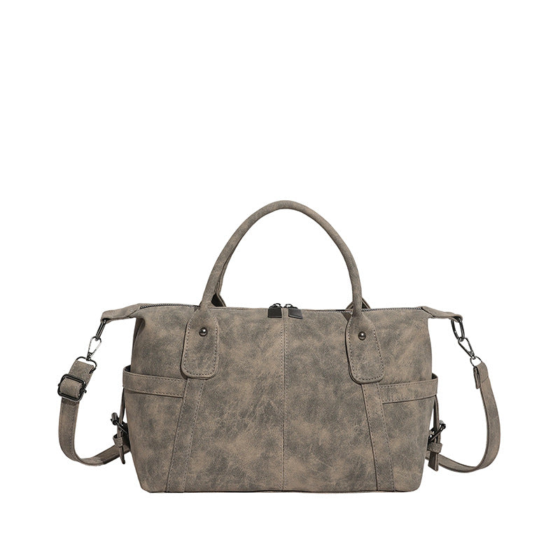 Women's Retro Fashion Frosted Large Capacity Practical Tote Bags