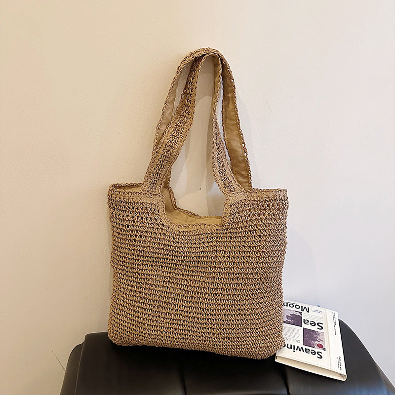 Women's Handmade Straw Woven Versatile Large Capacity Women's Shoulder Bag