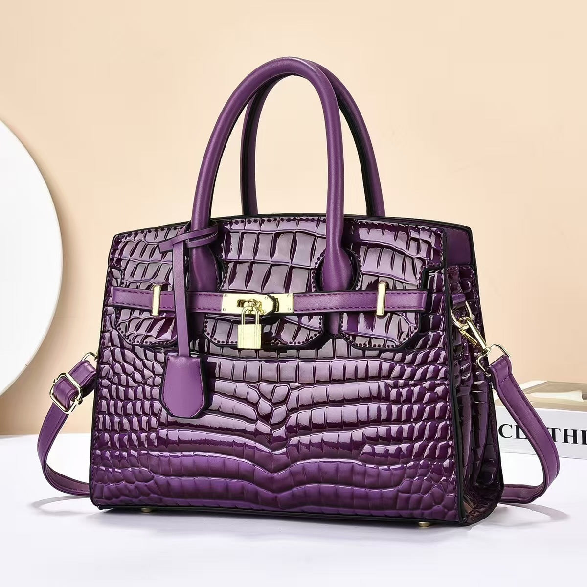 Women's Niche Western Style Crocodile Pattern Versatile Women's Shoulder Bag