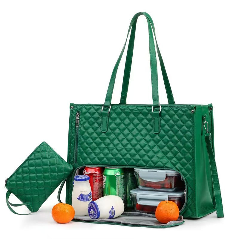 Women's Thermal Insulation Lunch Box Computer Tote Bag