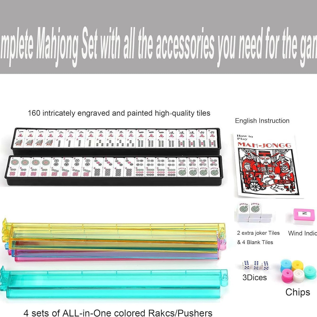 Mahjong Set Large Capacity Storage Multifunctional Makeup Bag