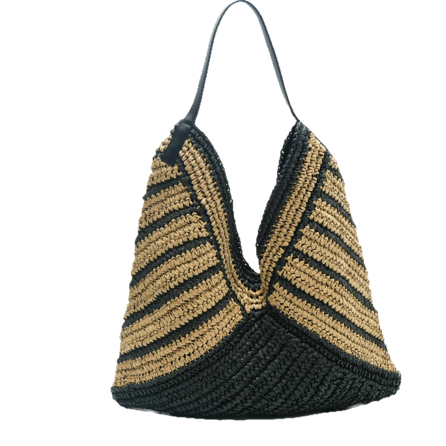 Women's Twill Straw High-grade Hand-woven Large Capacity Bags