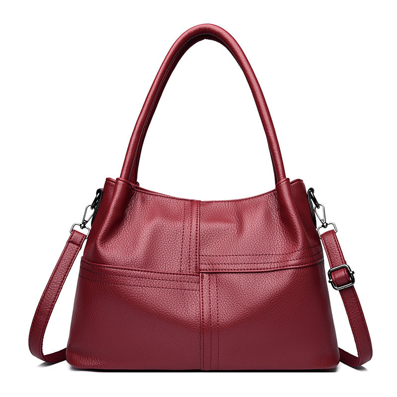 Women's Texture Soft Leather Commuter Simple Bags