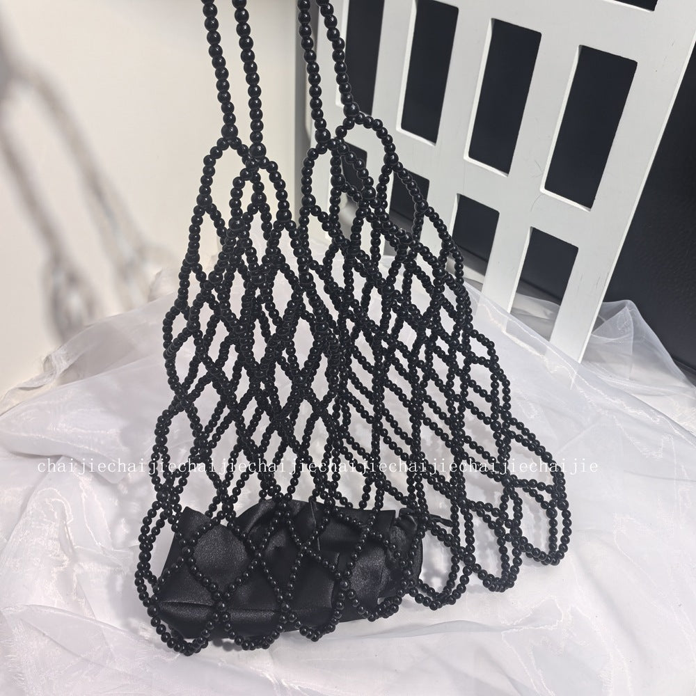 French Fairy Pearl Beaded Good-looking Gentle Niche Design Sweet Shoulder Bags