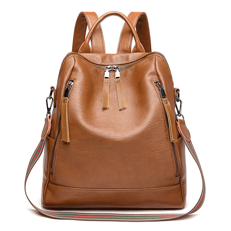 Women's Lightweight Spring Leather College Commuter Women's Backpack