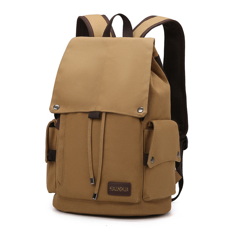 Men's Canvas Trendy Large Capacity Computer Leisure Backpack
