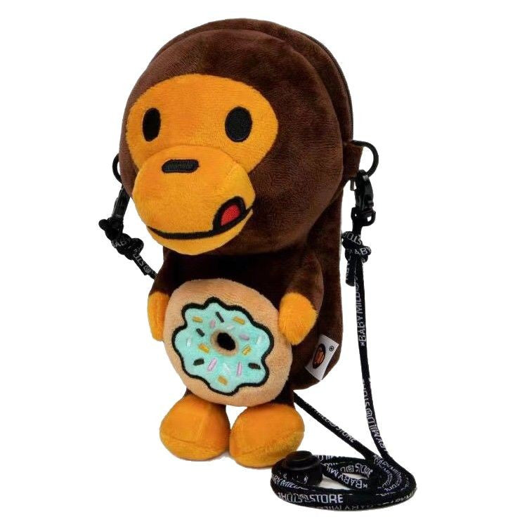 Popular Fashion Monkey Doll Donut Adult Mobile Phone Bag