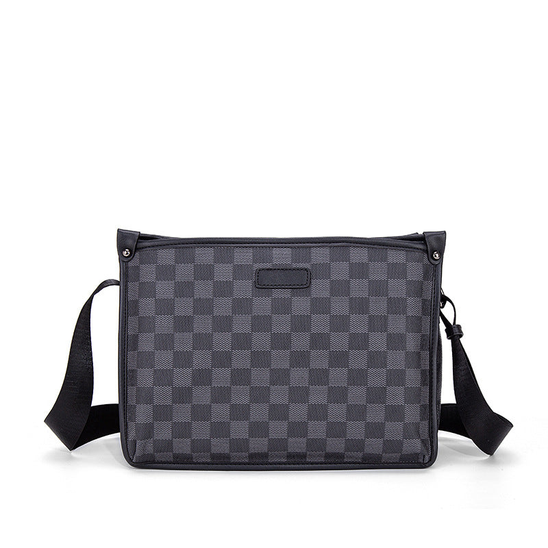 Men's Check Pattern Stylish Lightweight Fashion Shoulder Bags