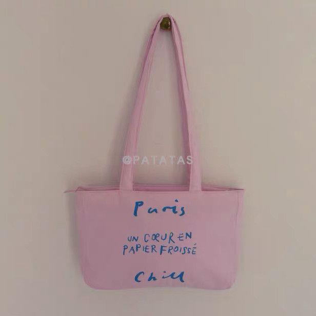 Women's Retro Washed Cotton Canvas Puff Lazy Simple Zipper Bags
