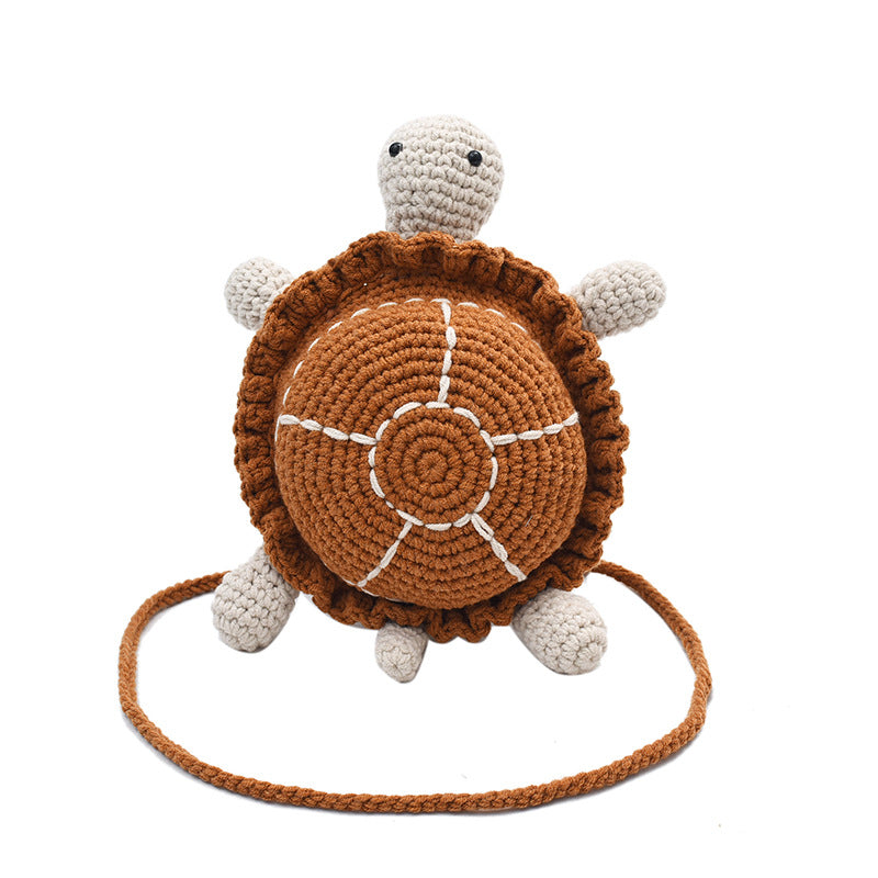 Women's Cute Little Turtle Knitted Tide Woven Finished Cartoon Western Underarm Bag