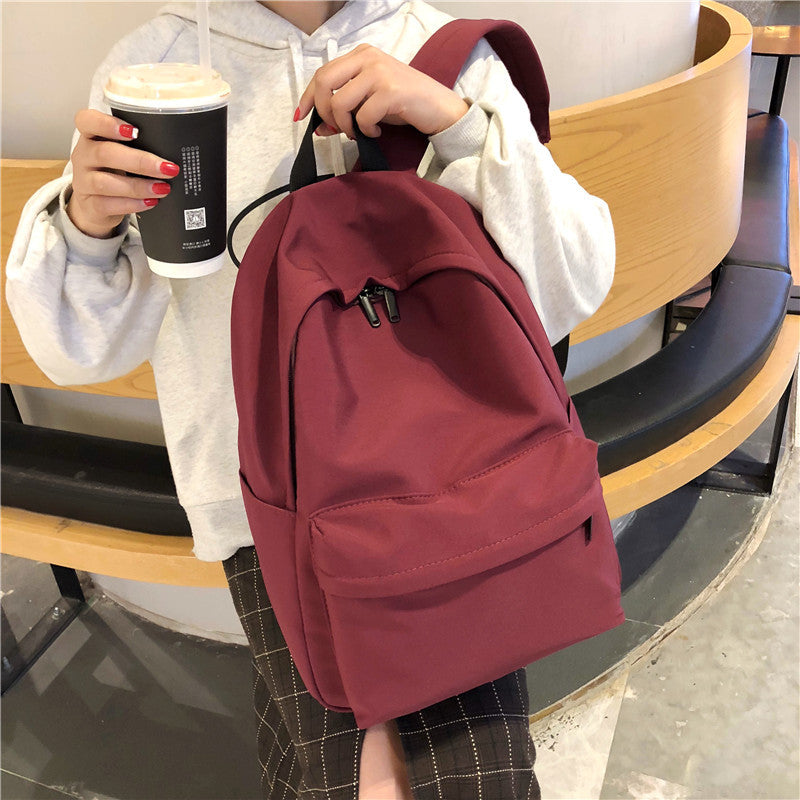 Korean Versatile High Campus Minimalist Waterproof Backpacks