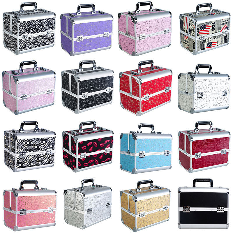 Alloy Makeup Box Tattoo Embroidery Nail Beauty Eyelash Toolbox Cosmetic Case