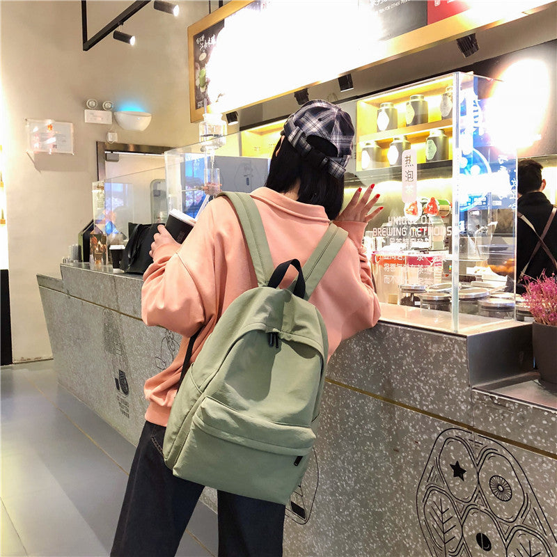 Korean Versatile High Campus Minimalist Waterproof Backpacks