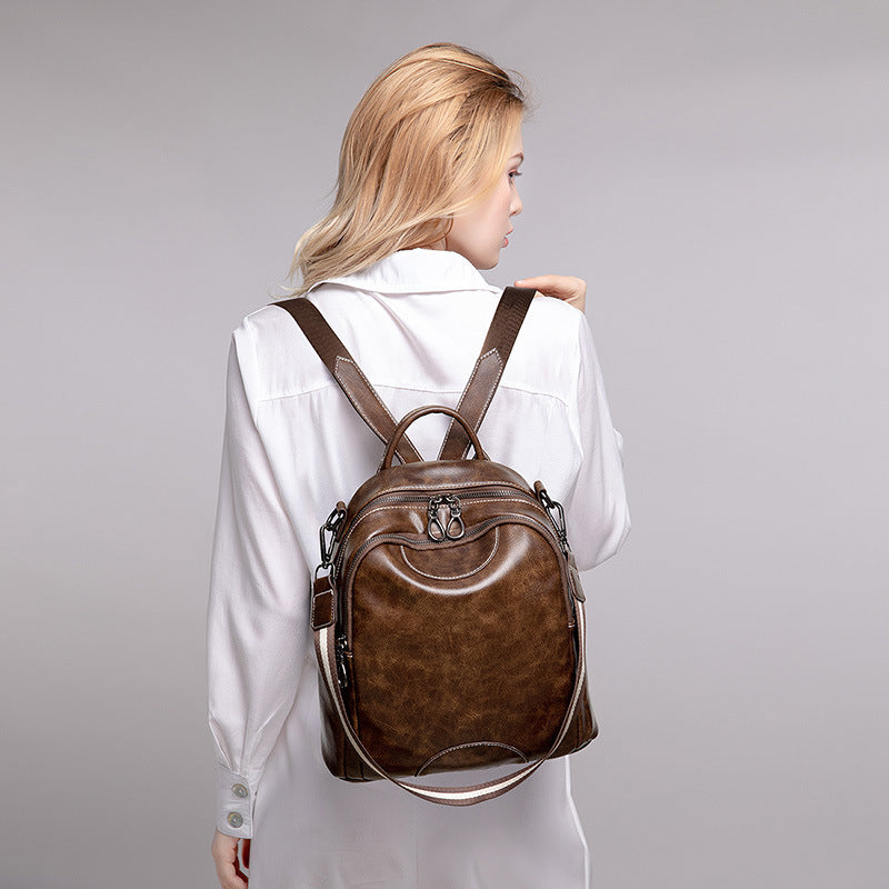 Women's Fashion Spring Korean Style Retro Large Capacity Women's Backpack