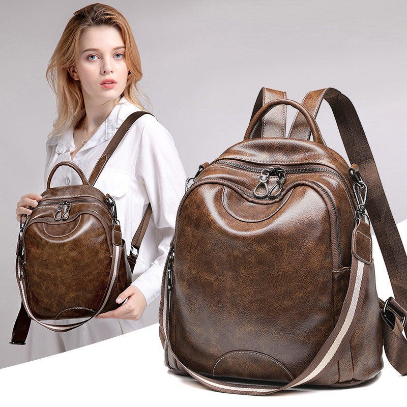 Women's Fashion Spring Korean Style Retro Large Capacity Women's Backpack